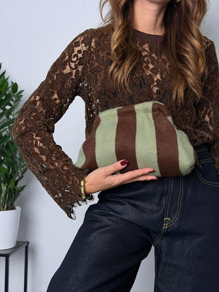 Borsa Stripe Verde