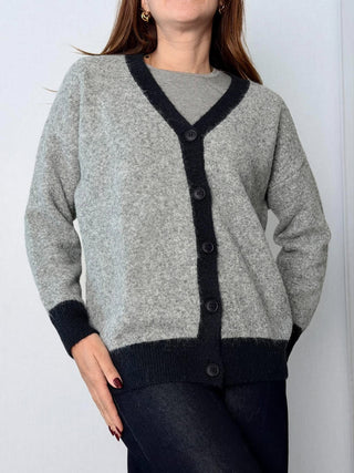 Cardigan 4 bottoni Blu - Susy Mix