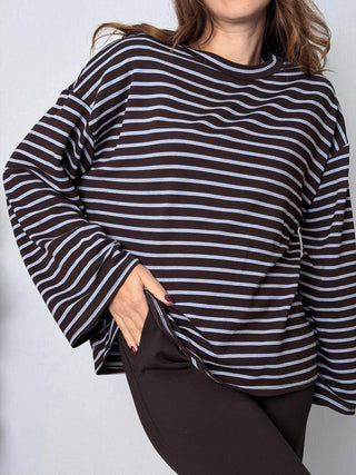 Maglia riga Lucca Celeste