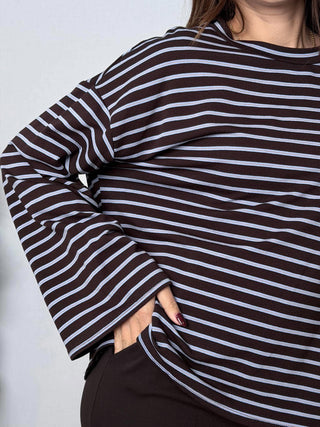 Maglia riga Lucca Celeste