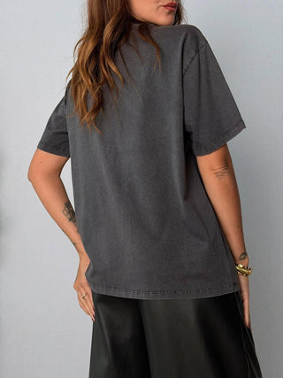 T-Shirt Frange Grigio