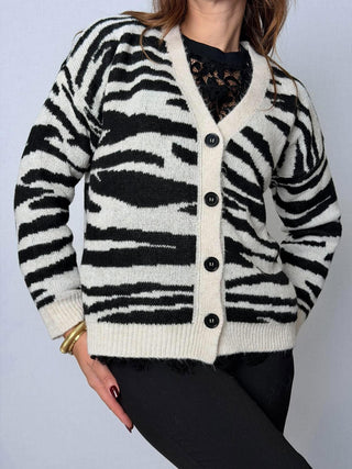 Cardigan zebra Crema - Susy Mix