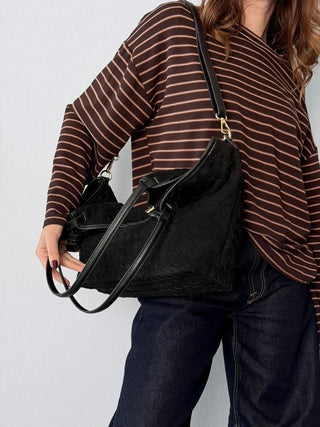 Borsa intreccio Giada Nero