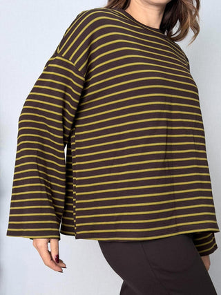Maglia riga Lucca Oliva