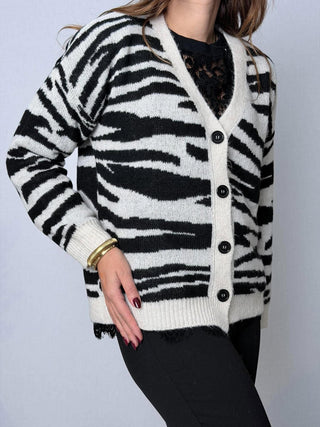 Cardigan zebra Crema - Susy Mix