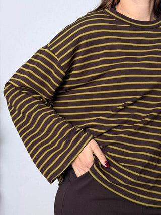 Maglia riga Lucca Oliva