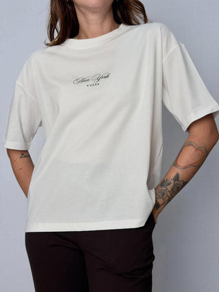 T-Shirt New York Panna - Susy Mix