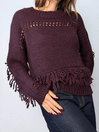 Maglia frangia vino - Susy Mix