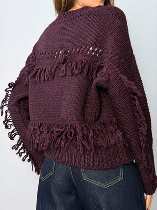 Maglia frangia vino - Susy Mix