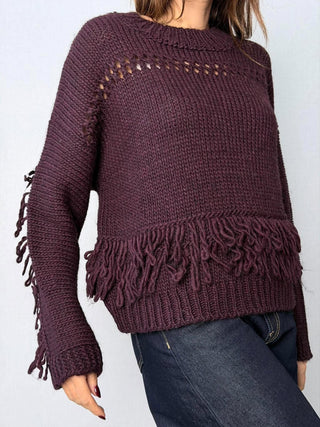 Maglia frangia vino - Susy Mix