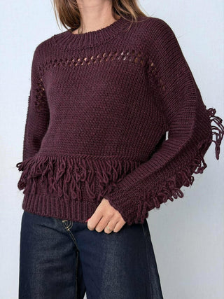 Maglia frangia vino - Susy Mix