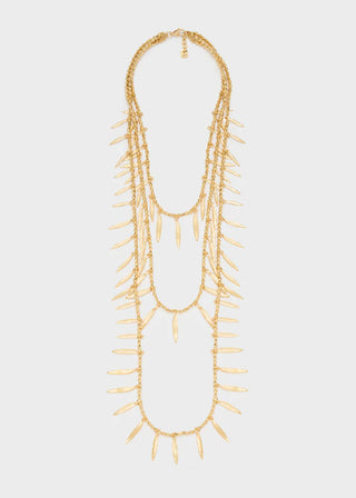 COLLANA LUNGA MULTIFILO CON PENDENTI