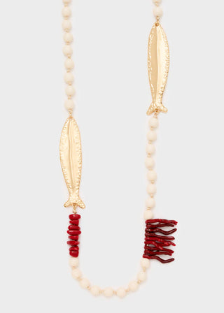 POISSON NECKLACE WITH CHARMS