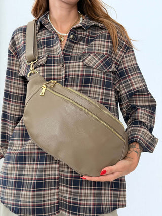 Marsupio grande Nappa Taupe