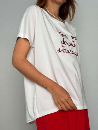 T-Shirt No Stress - Bordeaux