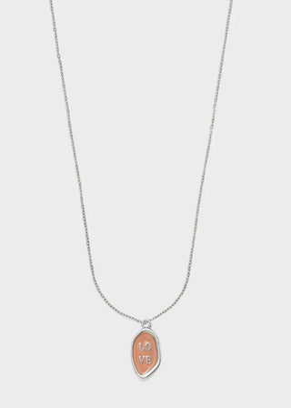 PENDENTE/COLLANA LOVE ACC. INOS. ROSA/ARG