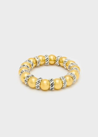 BRACCIALE SFERE ED ELEMENTI MIX ORO\ARGENTO
