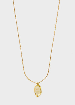 PENDENTE/COLLANA LOVE ACC. INOS. PANNA/ORO