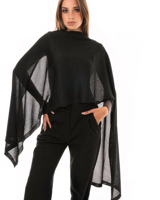 Sciarpa in lurex nera