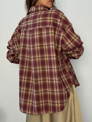 Camicia check Bordeaux