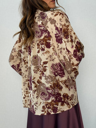 Camicia fiori con fiocco