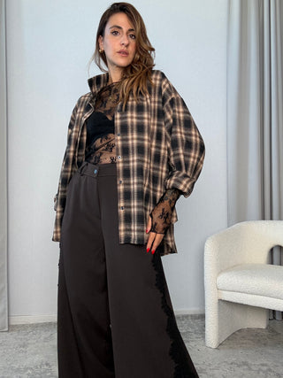 Camicia check Nero