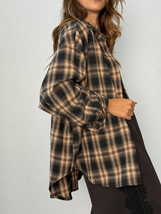 Camicia check Nero