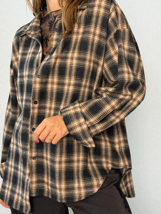 Camicia check Nero