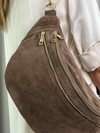 Marsupio grande Camoscio Taupe