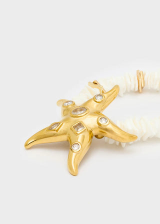 BRACCIALE CONCHIGLIE E STELLA ORO\BIANCO