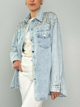 Camicia Denim con strass - Susy Mix