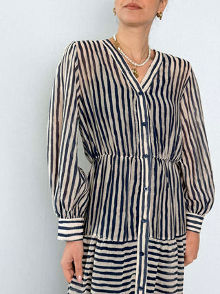 Pinstripe maxi dress - Susy Mix