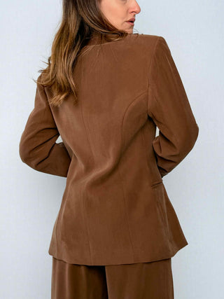Kontatto cocoa double-breasted blazer