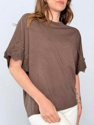T-Shirt mezza manica pizzo - Susy Mix