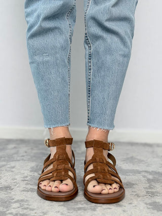 Suede leather sandal - Frau