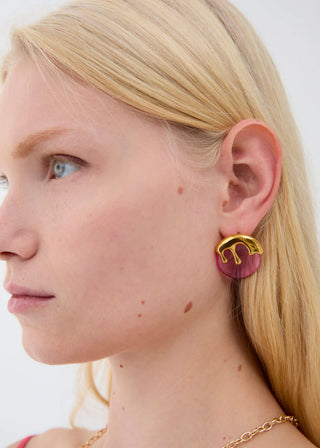 Nalì Pink Resin Earrings