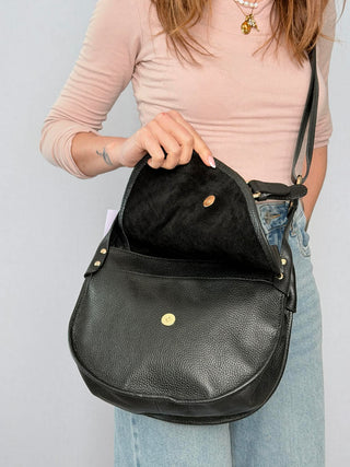 Borsa pelle-camoscio Sella
