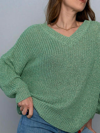 Maglia doppio V lurex Susy Mix