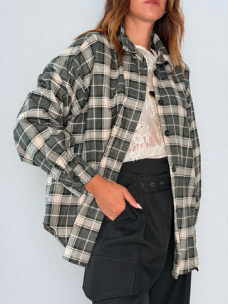 Camicia check Nero