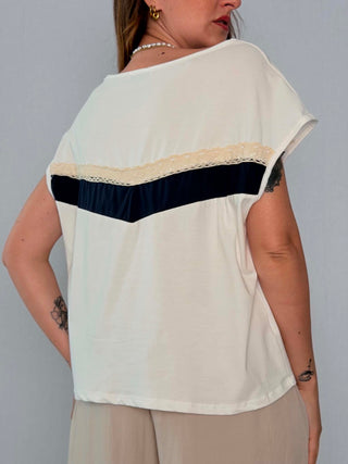 T-Shirt 56363 bianco blu