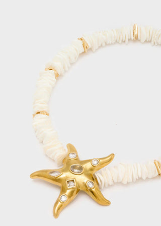 COLLANA CON CONCHIGLIE E STELLA ORO\BIANCO