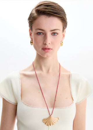 COLLANA LUNGA CON PENDENTE VENTAGLIO