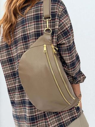 Marsupio grande Nappa Taupe
