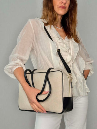 Tania Canvas and Leather Bag
