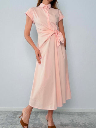 Shirt dress with knot - HaveOne