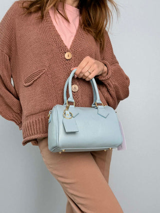 Mini leather top-handle bag