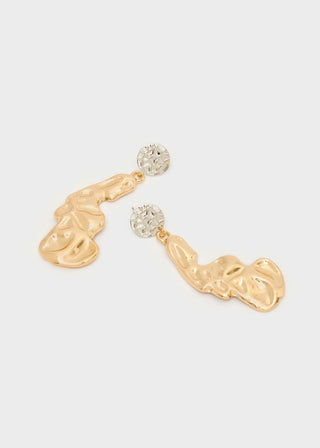 Nalì Hammered Drop Earrings