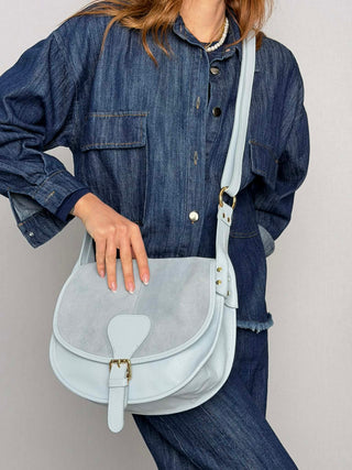 Borsa pelle-camoscio Sella