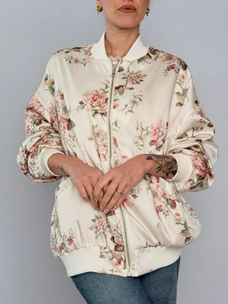 Floral print bomber jacket - Susy Mix