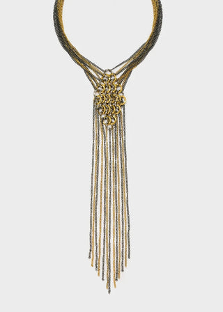 COLLANA SCIARPETTA ELEMENTO INTRECCIATO MIX